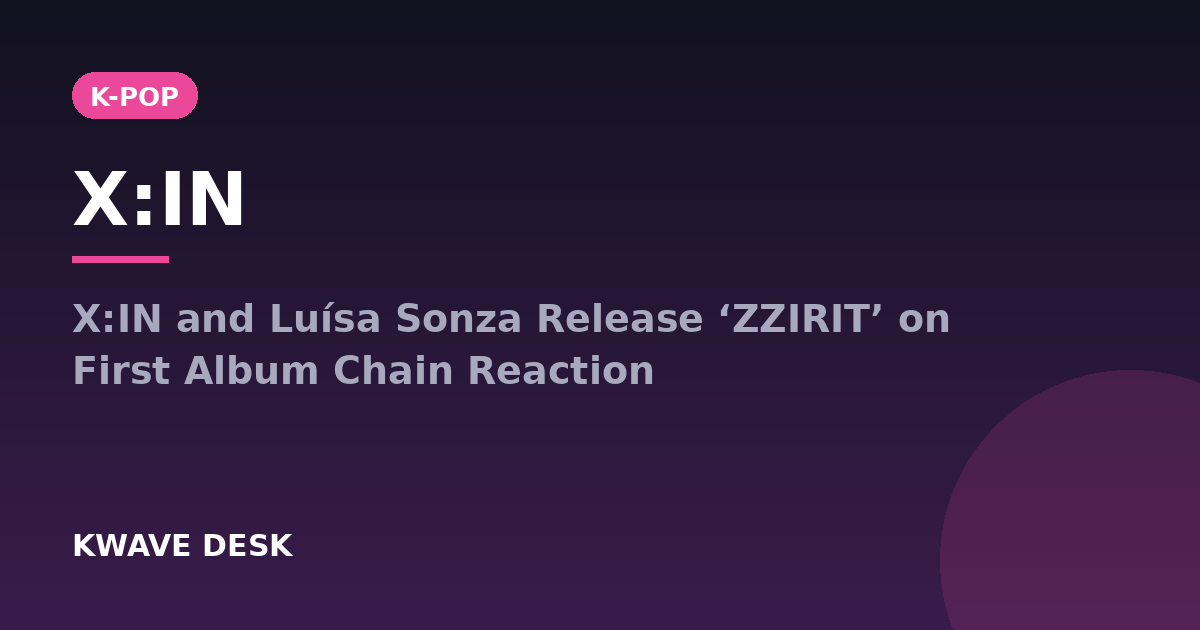 X:IN - X:IN and Luísa Sonza Release ‘ZZIRIT’ on First Album Chain Reaction
